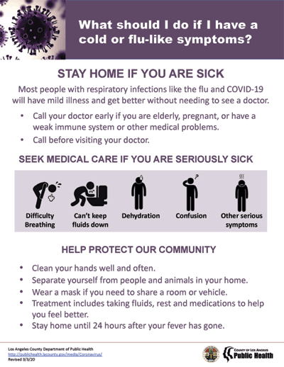 Stay home if you are sick poster