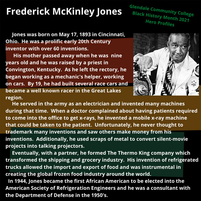 Black History Month Heroes - Fredrick McKinley Jones