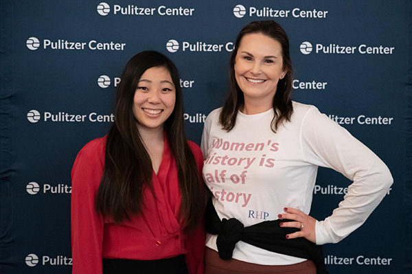 Reporting Fellow Jacqueline Kamei and professor Michelle Stonis