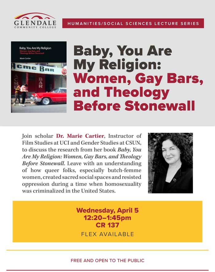 Baby, You Are My Religion: Women, Gay Bars, and Theology Before Stonewall flyer