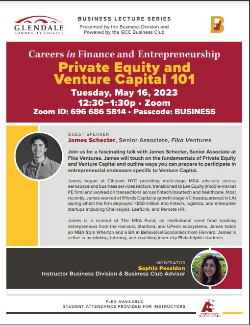 Spring 2023 Business Lecture Series flyer