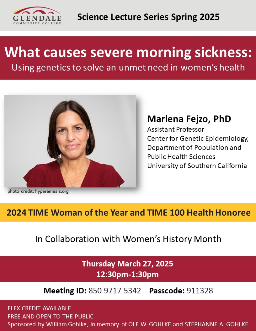 3/27/25 Science Lecture in coordination of Women's History month